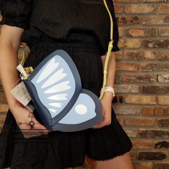 Kate Spade BONNIE Butterfly Crossbody Blue Multi - Picture 2 of 10